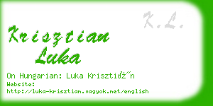 krisztian luka business card